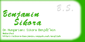 benjamin sikora business card